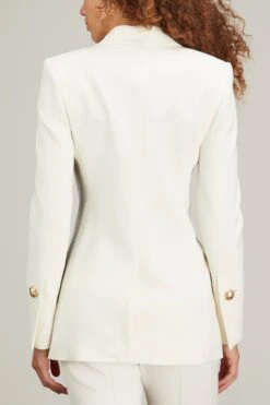 PROENZA SCHOULER Viscose Suiting Tuxedo Jacket In Off White Multi -DOROTHE Clothing Shop proenza schouler viscose suiting tuxedo jacket in off white multi 3