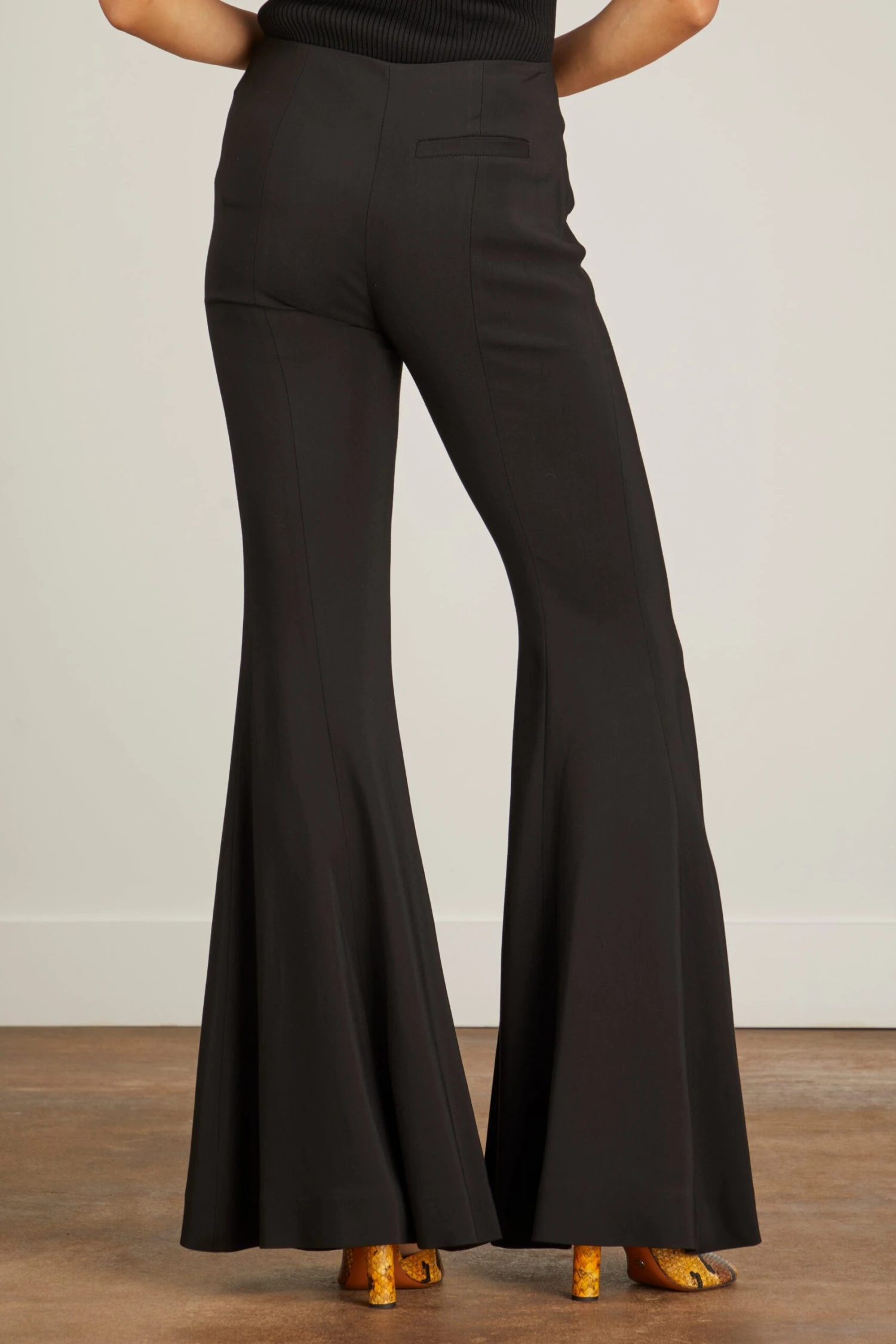 PROENZA SCHOULER Viscose Suiting Wide Leg Pants In Black 6 PROENZA SCHOULER Viscose Suiting Wide Leg Pants In Black - Image 4