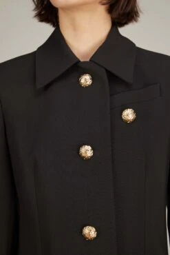 PROENZA SCHOULER Viscose Suiting Relaxed Blazer In Black 11 PROENZA SCHOULER Viscose Suiting Relaxed Blazer In Black -DOROTHE Clothing Shop proenzaschouler ViscoseSuitingRelaxedBlazerinBlack 4 1