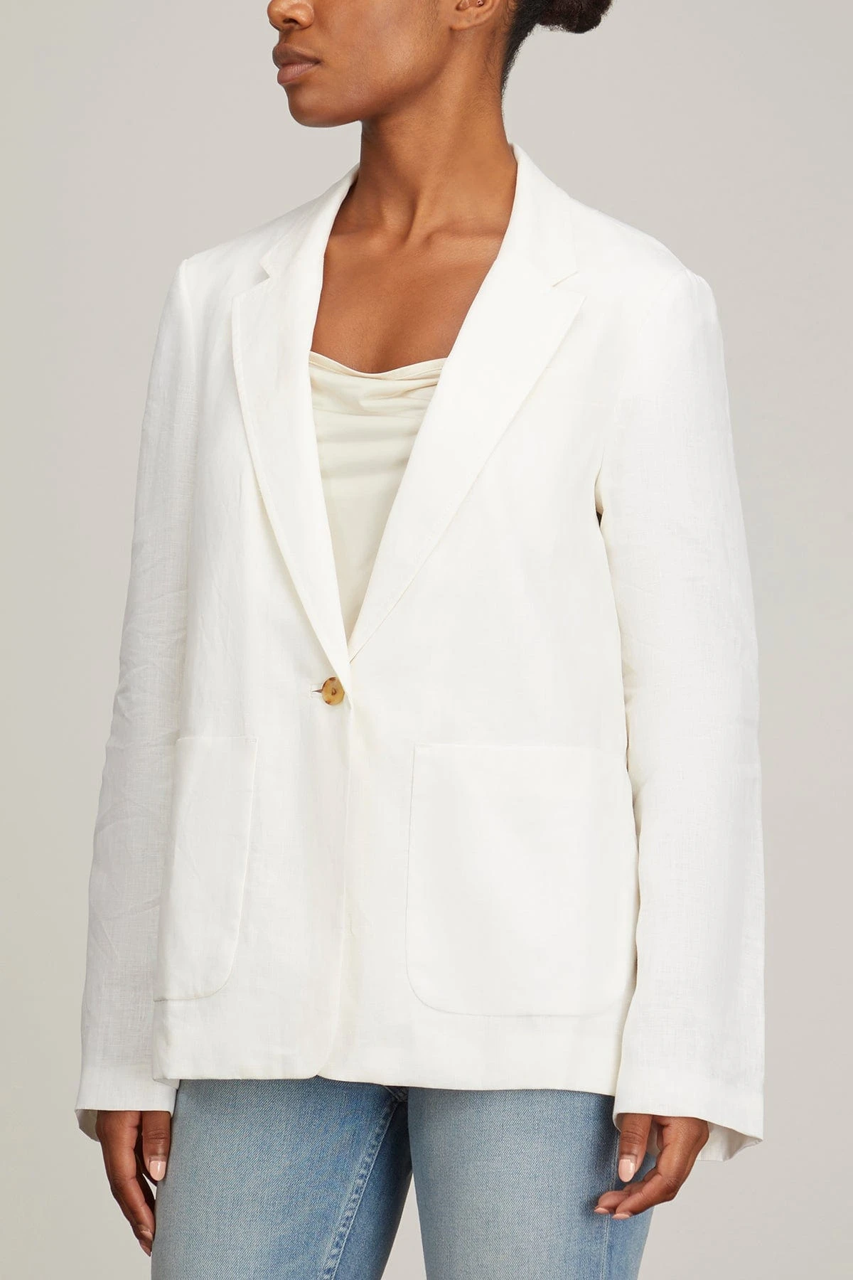 Everson Blazer In White 5 Everson Blazer In White - Image 3