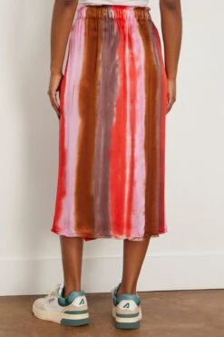 Lotus Skirt In Pink Red Stripes -DOROTHE Clothing Shop raquelallegra LotusSkirtinPinkRedStripes 3 a274b2bd 0d2d 4e8b 93c8 854b944d3d51