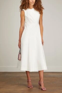 DOROTHE Clothing Shop 12 DOROTHE Clothing Shop -DOROTHE Clothing Shop roland mouret cotton poplin midi dress in white 1