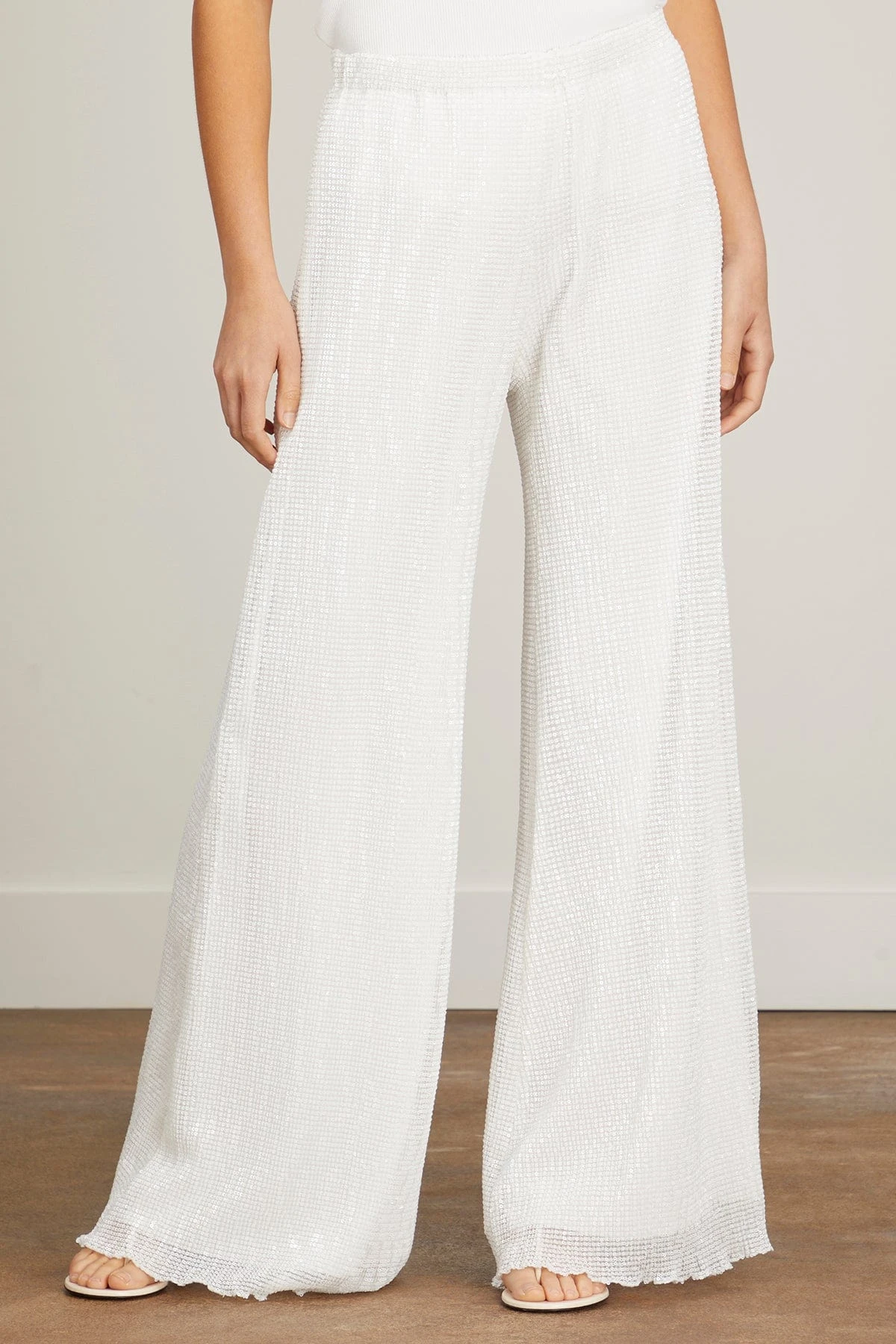 Wide Leg Pull On Pant In White 5 Wide Leg Pull On Pant In White - Image 3