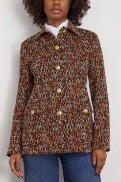 Button Up Tailored Jacket In Multi 8 Button Up Tailored Jacket In Multi -DOROTHE Clothing Shop rosettagetty ButtonUpTailoredJacketinMulti 2