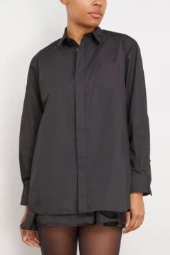 Sacai Cotton Poplin Dress In Black -DOROTHE Clothing Shop sacai CottonPoplinDressinBlack 2
