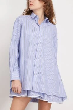 Sacai Cotton Poplin Dress In Stripe 8 Sacai Cotton Poplin Dress In Stripe -DOROTHE Clothing Shop sacai CottonPoplinDressinStripe 2