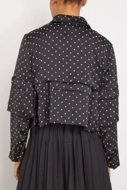 Sacai Polka Dot Flock Print Jacket In Black 9 Sacai Polka Dot Flock Print Jacket In Black -DOROTHE Clothing Shop sacai PolkaDotFlockPrintJacketinBlack 3