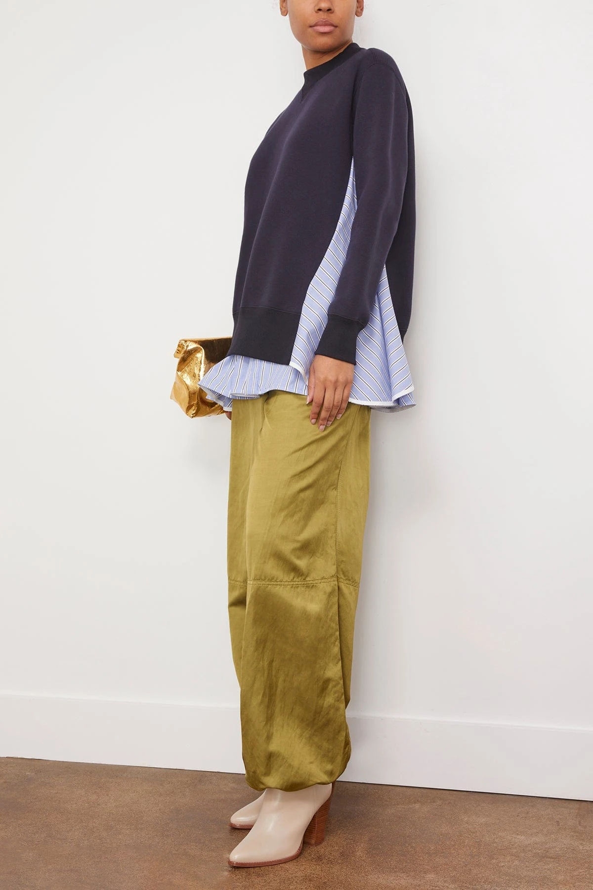 Sacai Sponge Sweat Pullover In Navy 4 Sacai Sponge Sweat Pullover In Navy - Image 2