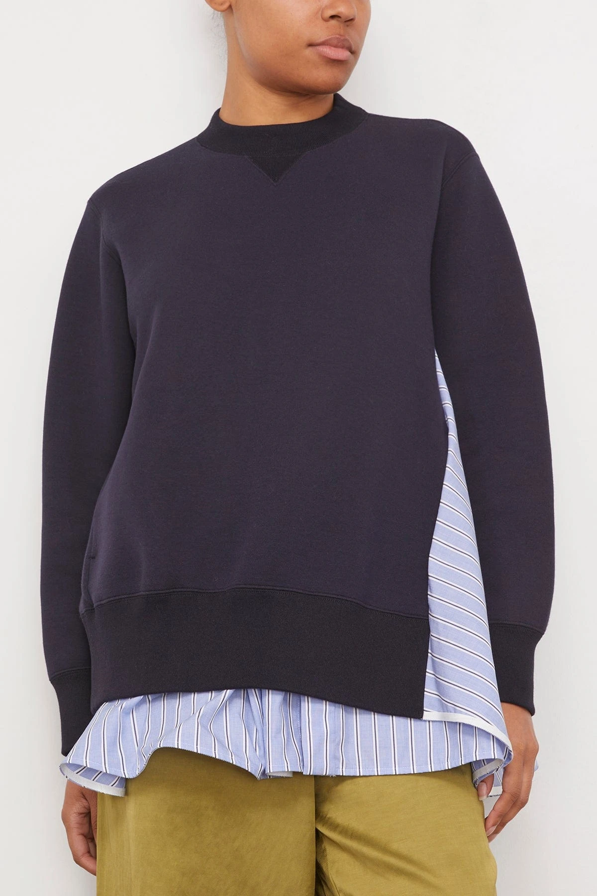 Sacai Sponge Sweat Pullover In Navy 5 Sacai Sponge Sweat Pullover In Navy - Image 3