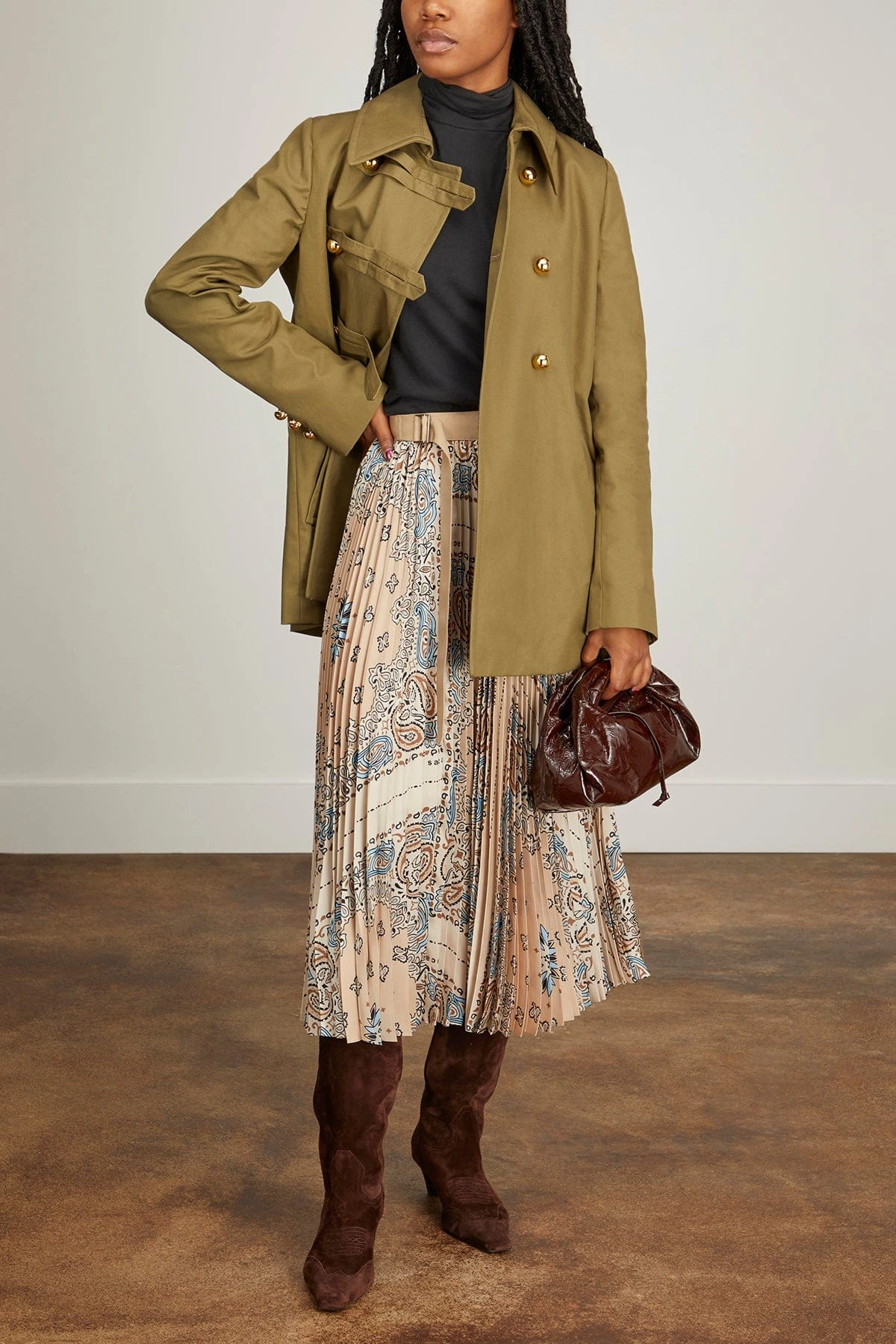 Sacai Bandana Print Skirt In Beige 4 Sacai Bandana Print Skirt In Beige - Image 2