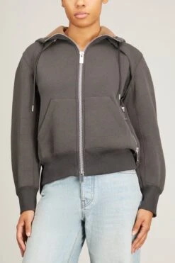 Sacai Sponge Sweat Hoodie In C/Gray -DOROTHE Clothing Shop sacai sponge sweat hoodie in c gray 2