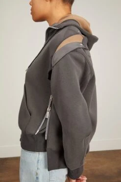 Sacai Sponge Sweat Hoodie In C/Gray -DOROTHE Clothing Shop sacai sponge sweat hoodie in c gray 4