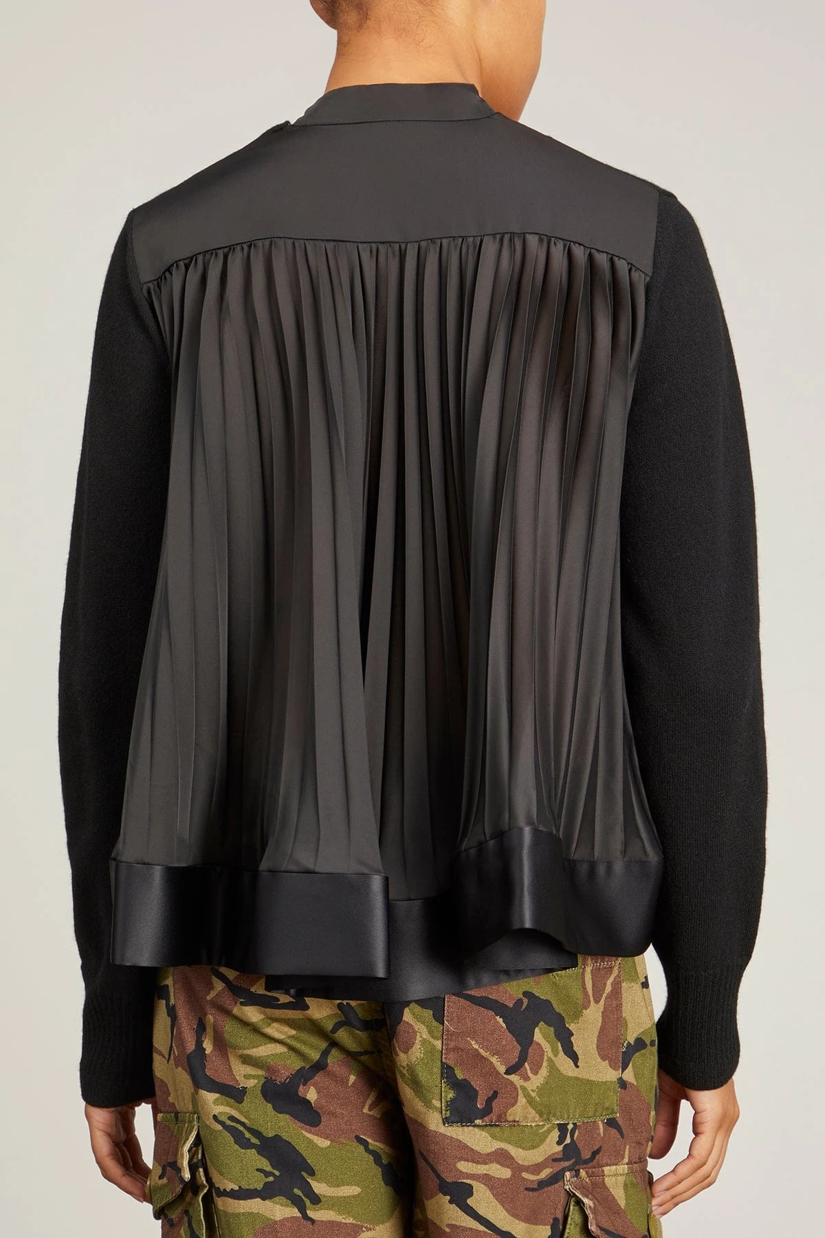 Sacai Wool Knit Cardigan In Black 6 Sacai Wool Knit Cardigan In Black - Image 4