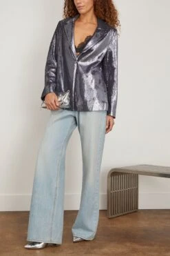 Samsoe Samsoe Raven Blazer In Turbulence -DOROTHE Clothing Shop samsoe RavenBlazerinTurbulence 1