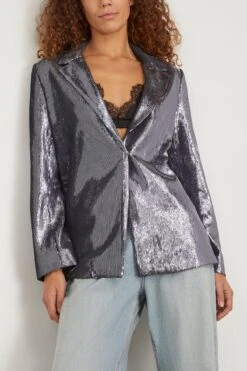 Samsoe Samsoe Raven Blazer In Turbulence -DOROTHE Clothing Shop samsoe RavenBlazerinTurbulence 2