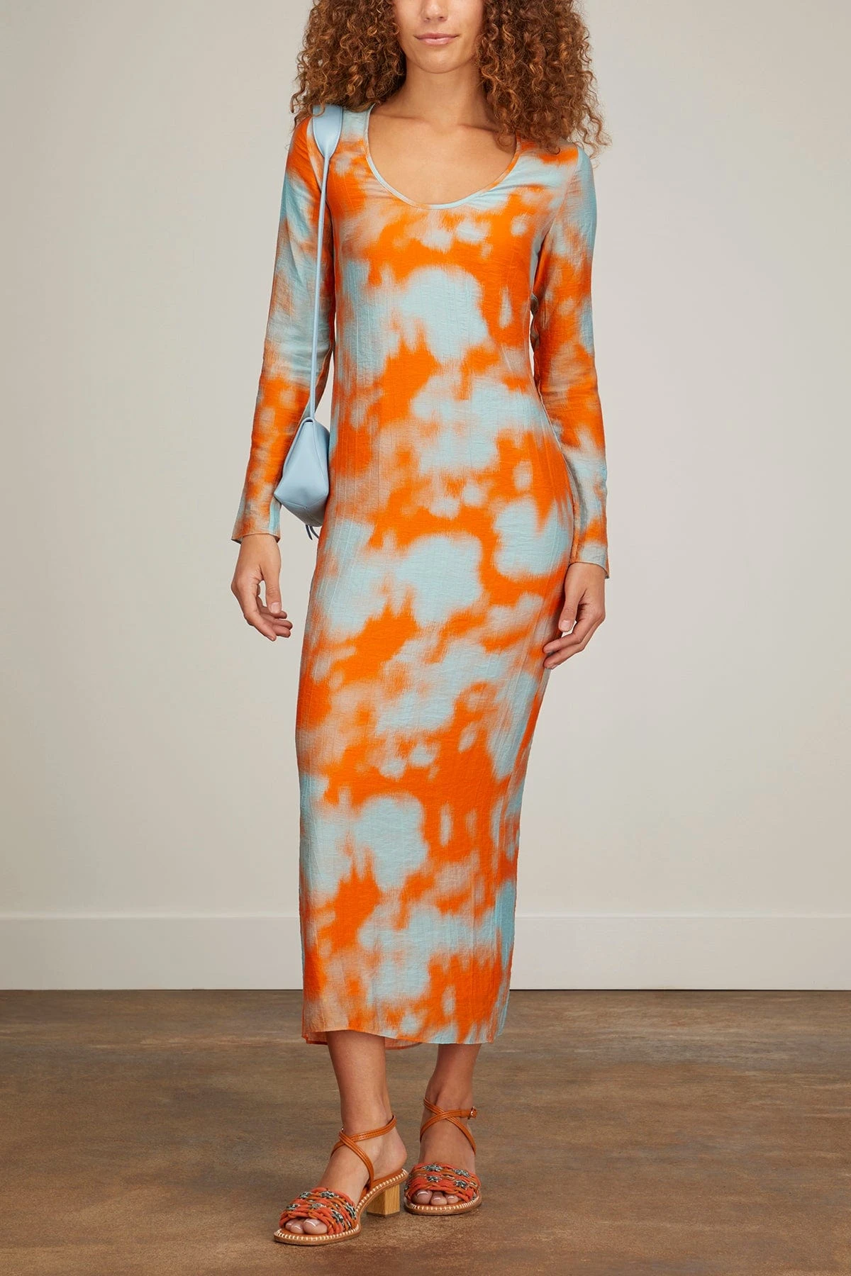 Samsoe Samsoe Alina U-Neck Dress In Tie Dye Topaz 4 Samsoe Samsoe Alina U-Neck Dress In Tie Dye Topaz - Image 2