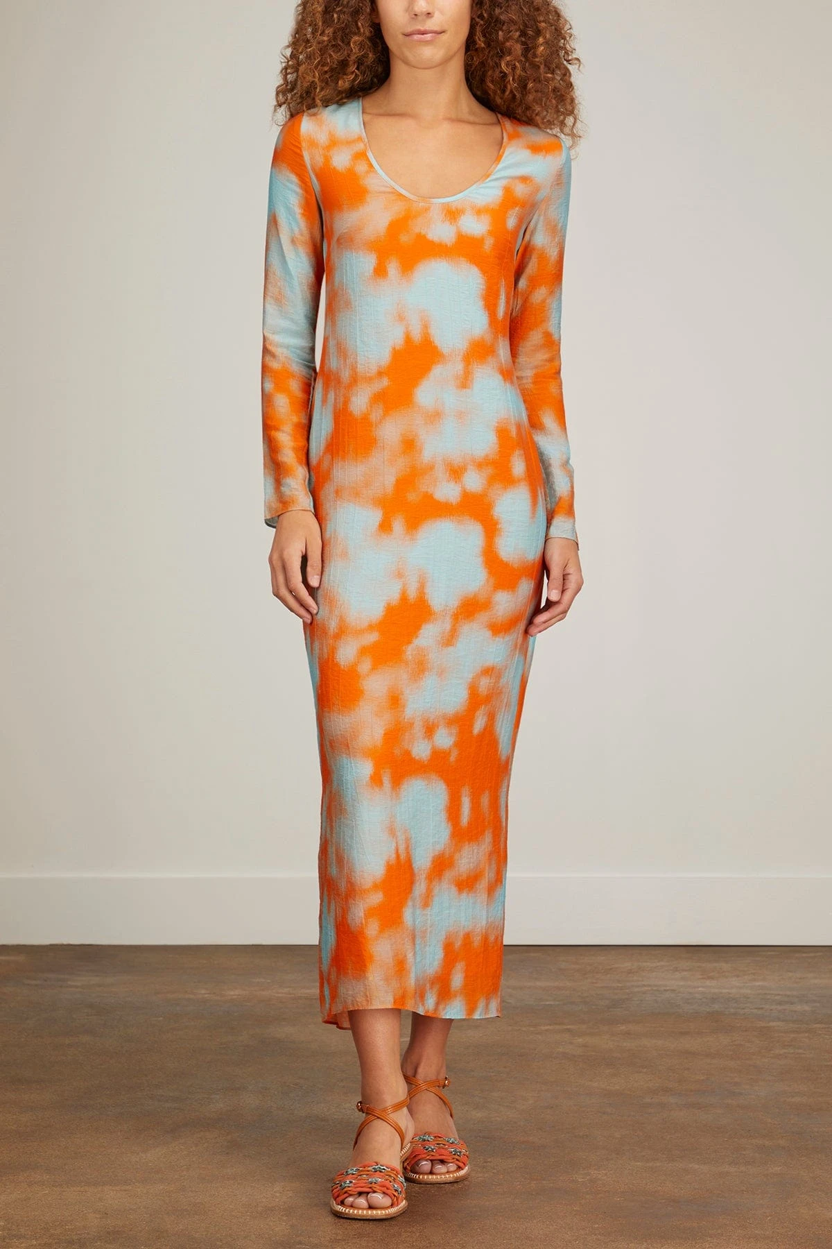 Samsoe Samsoe Alina U-Neck Dress In Tie Dye Topaz 5 Samsoe Samsoe Alina U-Neck Dress In Tie Dye Topaz - Image 3