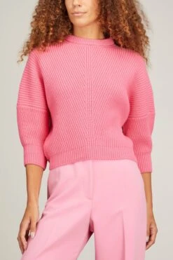 3 Quarter Sleeves Top In Peonia Pink -DOROTHE Clothing Shop sasuphi 3QuarterSleevesTopinPeoniaPink 2