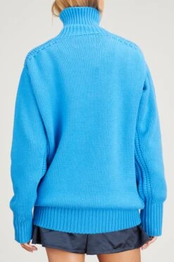 Collo Alto Sweater In Ciano 10 Collo Alto Sweater In Ciano -DOROTHE Clothing Shop sasuphi collo alto dress in ciano 3