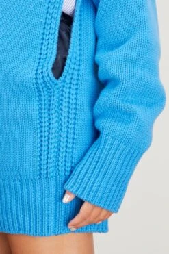Collo Alto Sweater In Ciano 11 Collo Alto Sweater In Ciano -DOROTHE Clothing Shop sasuphi collo alto dress in ciano 4