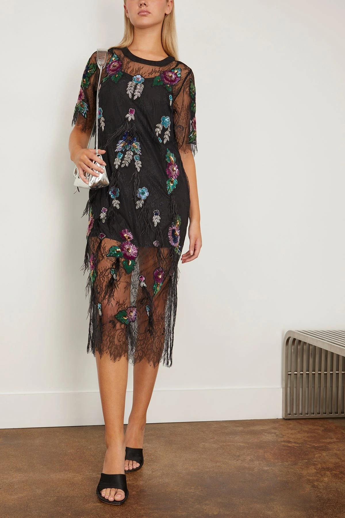 SEA Bethany Lace T-Shirt Dress In Multi 4 SEA Bethany Lace T-Shirt Dress In Multi - Image 2