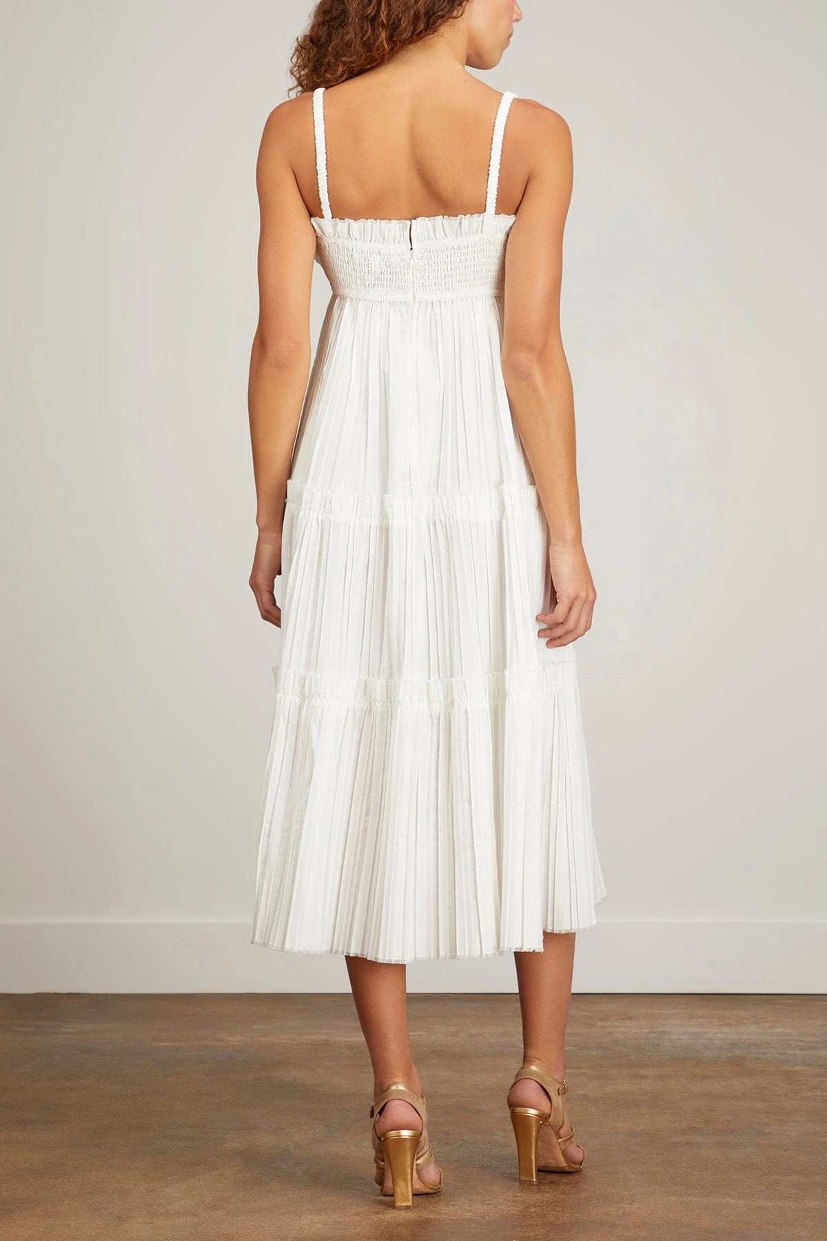 SEA Greir Pleating Slip Dress In Cream 6 SEA Greir Pleating Slip Dress In Cream - Image 4