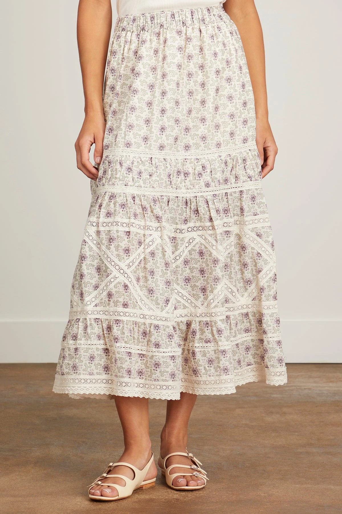 SEA Yvonne Print Skirt In Lilac 5 SEA Yvonne Print Skirt In Lilac - Image 3