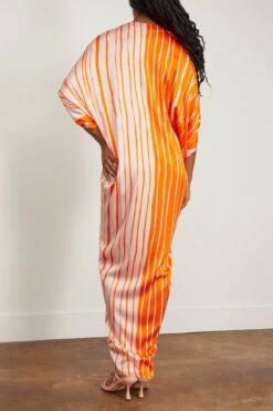Cloister Dress In Orange Pink Stripes -DOROTHE Clothing Shop silvia tcherassi cloister dress in orange pink stripes 3