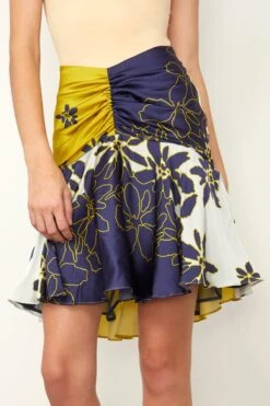 Loriana Skirt In Navy Citrine Floral 8 Loriana Skirt In Navy Citrine Floral -DOROTHE Clothing Shop silvia tcherassi loriana skirt in navy citrine floral 2