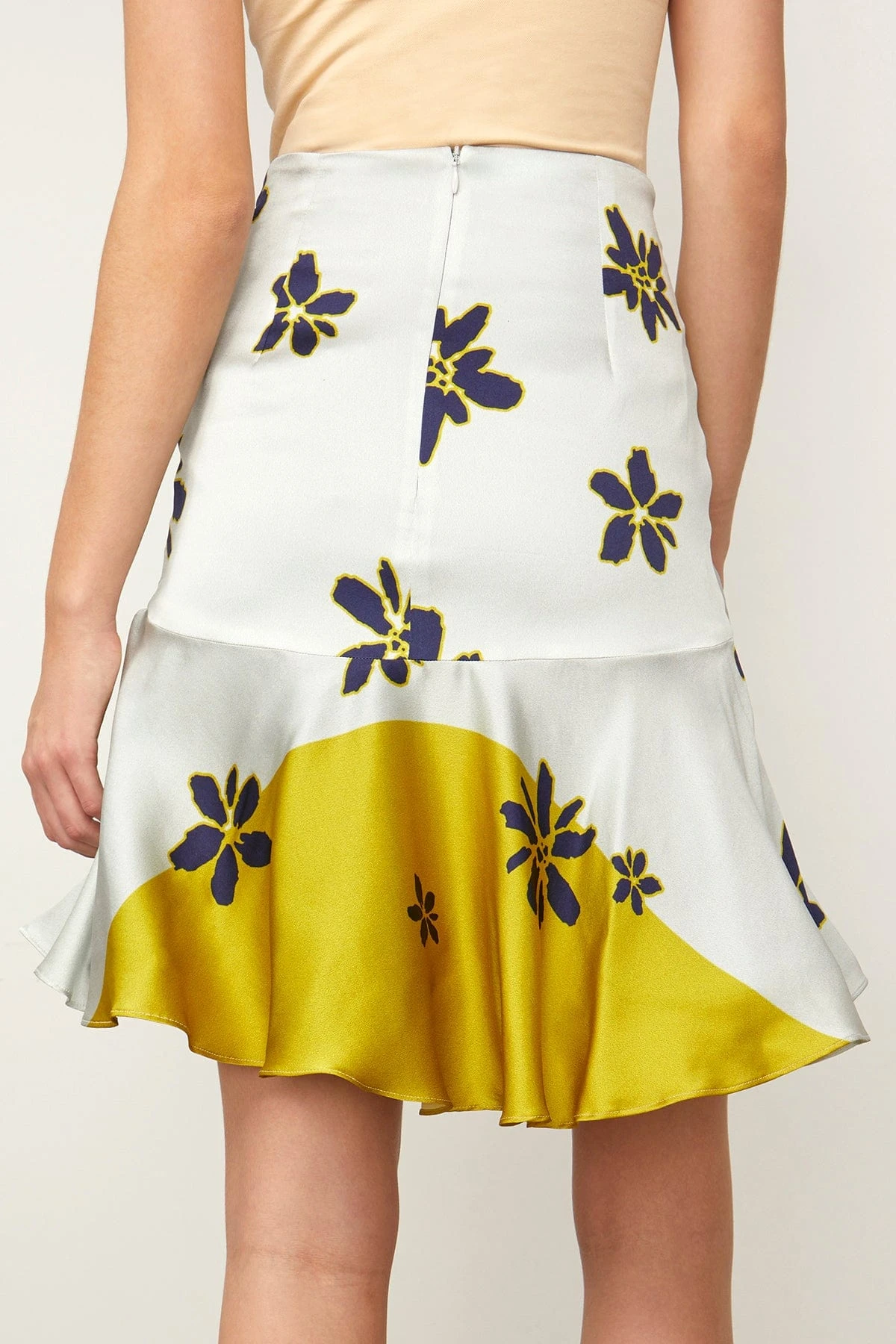 Loriana Skirt In Navy Citrine Floral 6 Loriana Skirt In Navy Citrine Floral - Image 4