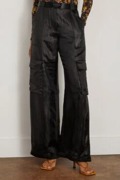 Beatriz Wide Leg Cargo Pant In Black -DOROTHE Clothing Shop simkhai BeatrizWideLegCargoPantinBlack 2