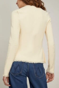 Medina Blazer With Patch Pockets In Natural White 9 Medina Blazer With Patch Pockets In Natural White -DOROTHE Clothing Shop simkhai MedinaBlazerwithPatchPocketsinNaturalWhite 3