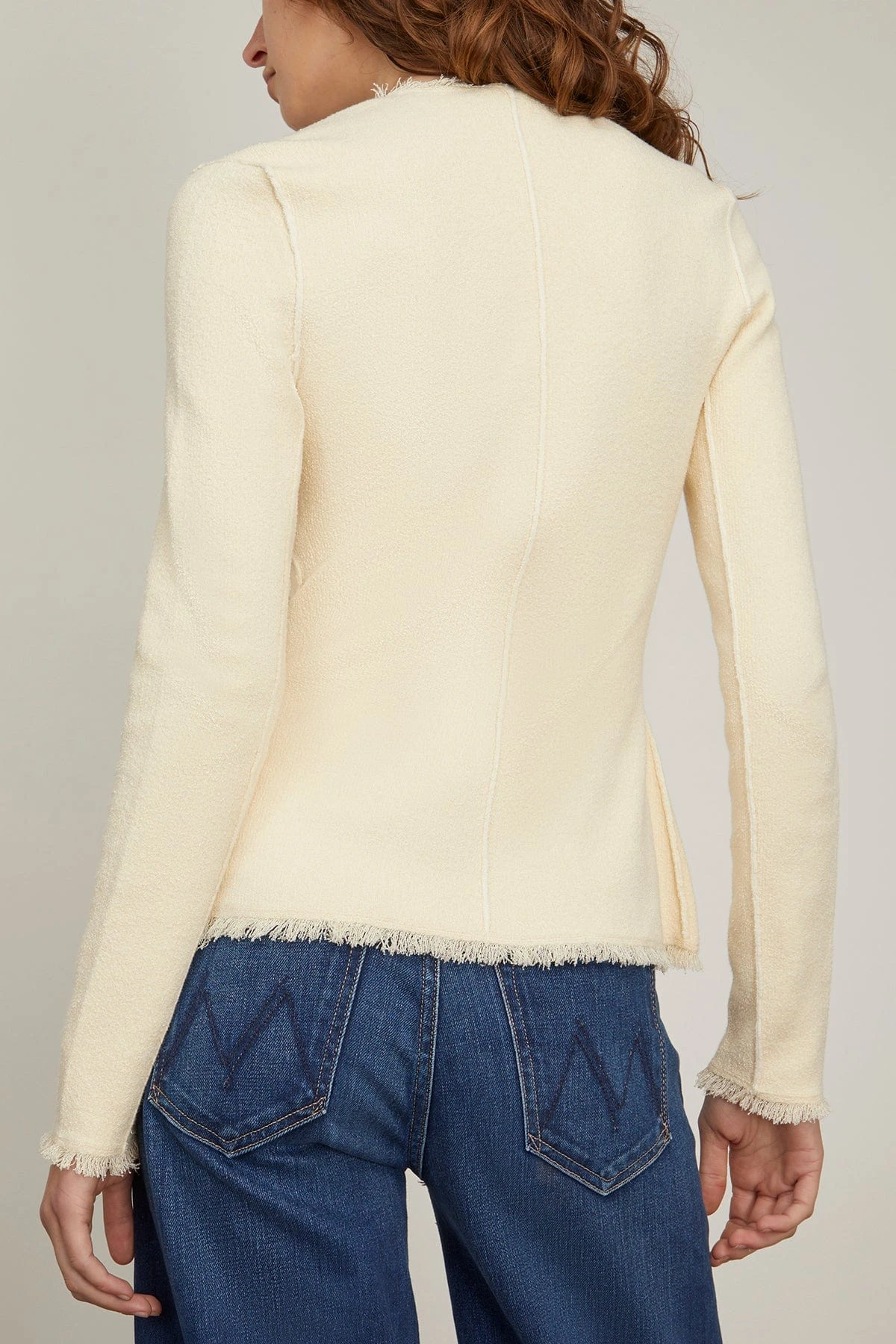 Medina Blazer With Patch Pockets In Natural White 6 Medina Blazer With Patch Pockets In Natural White - Image 4