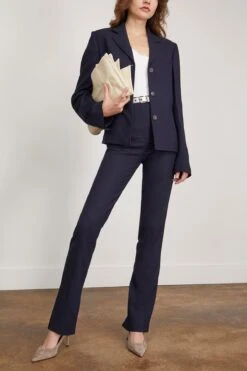 Toteme Petite Crepe Suit Jacket In Navy 7 Toteme Petite Crepe Suit Jacket In Navy -DOROTHE Clothing Shop toteme PetiteCrepeSuitJacketinNavy 1