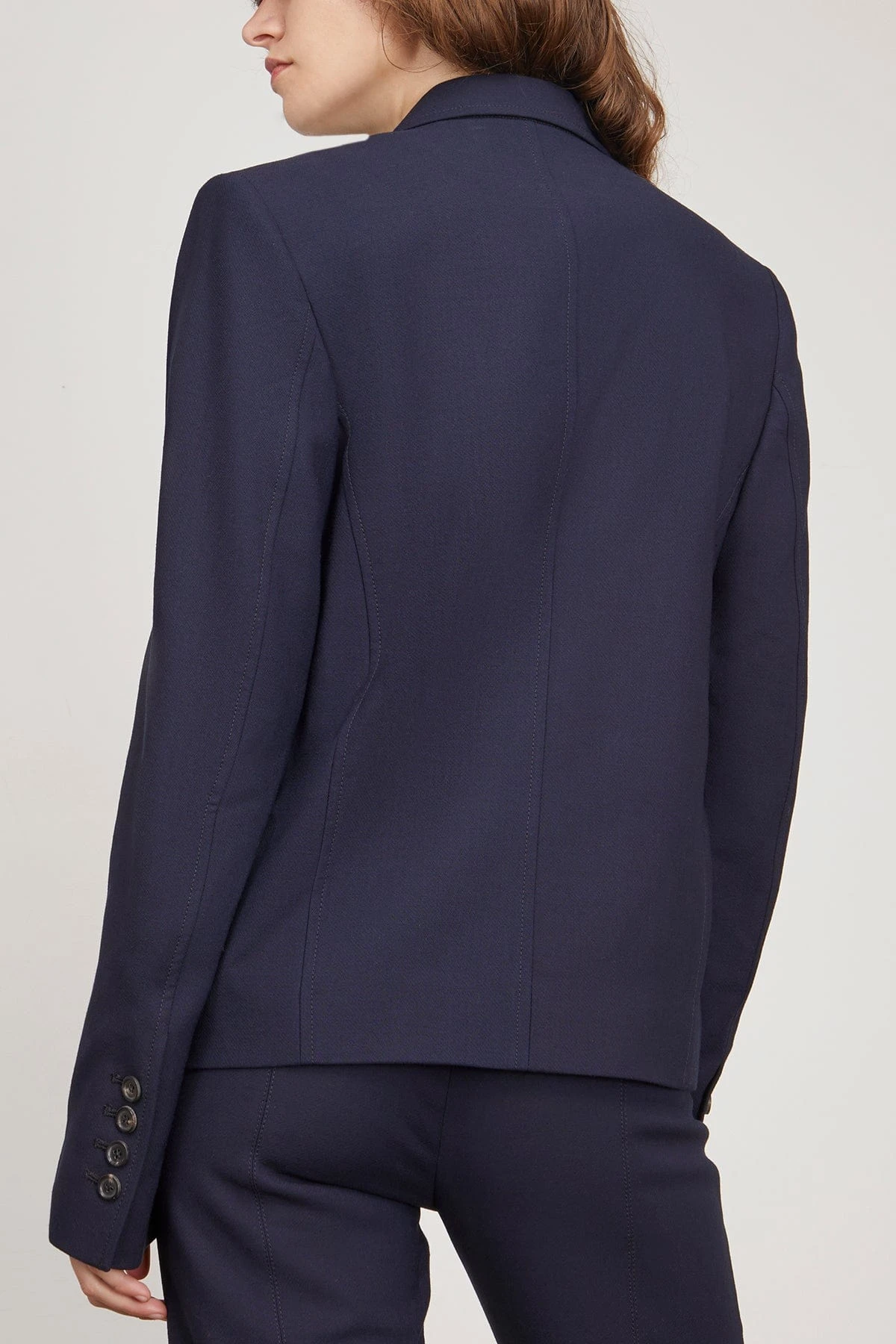 Toteme Petite Crepe Suit Jacket In Navy 6 Toteme Petite Crepe Suit Jacket In Navy - Image 4