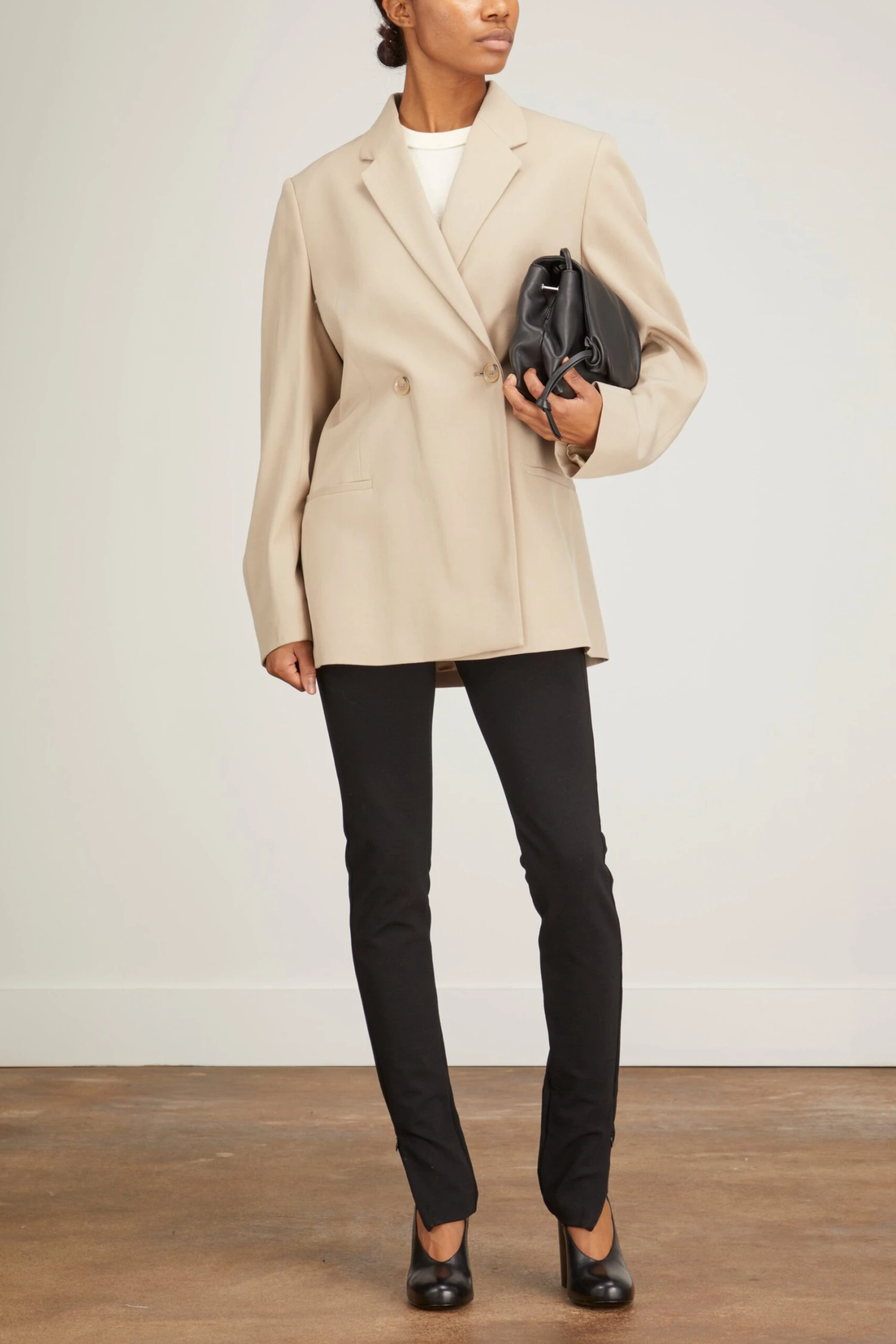 Toteme Double Breasted Vent Blazer In Beige 4 Toteme Double Breasted Vent Blazer In Beige - Image 2