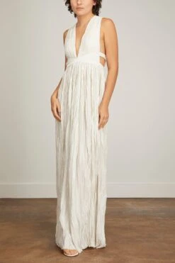 ULLA JOHNSON Mona Gown In Pristine 8 ULLA JOHNSON Mona Gown In Pristine -DOROTHE Clothing Shop ullajohnson MonaGowninPristine 2