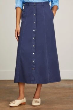 Spence Skirt In Navy -DOROTHE Clothing Shop xirena spence skirt in navy 2