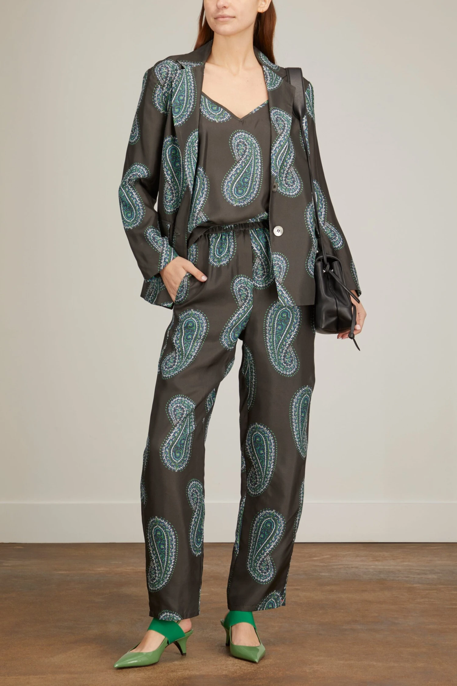Wells Pant In Black Paisley 4 Wells Pant In Black Paisley - Image 2