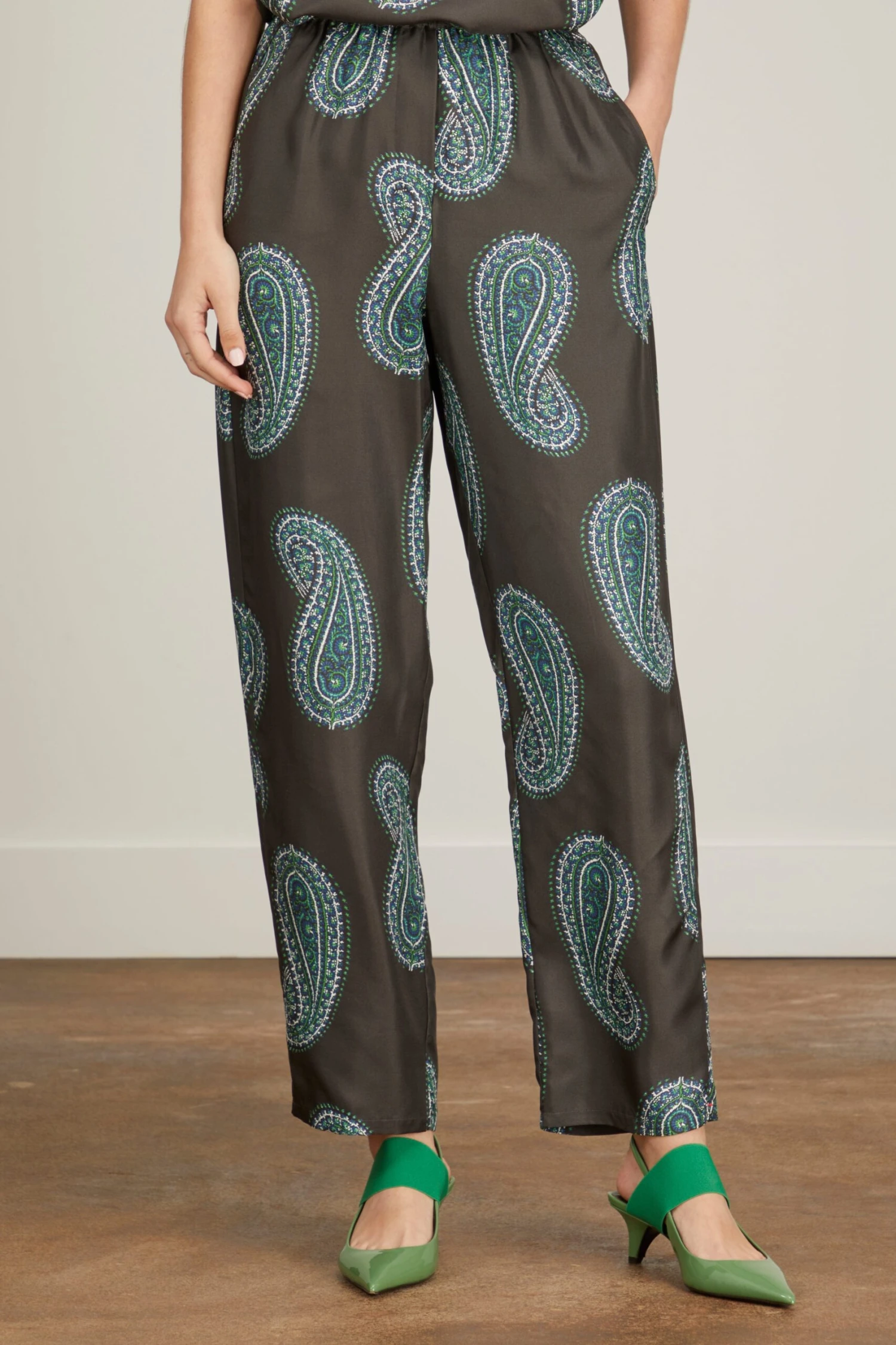 Wells Pant In Black Paisley 5 Wells Pant In Black Paisley - Image 3