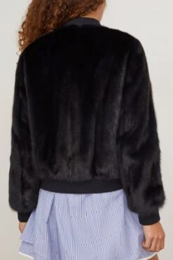 Reversible Technical Jacket With Mink Trim In Dark Blue 10 Reversible Technical Jacket With Mink Trim In Dark Blue -DOROTHE Clothing Shop yvessalomon ReversibleTechnicalJacketwithMinkTriminDarkBlue 3